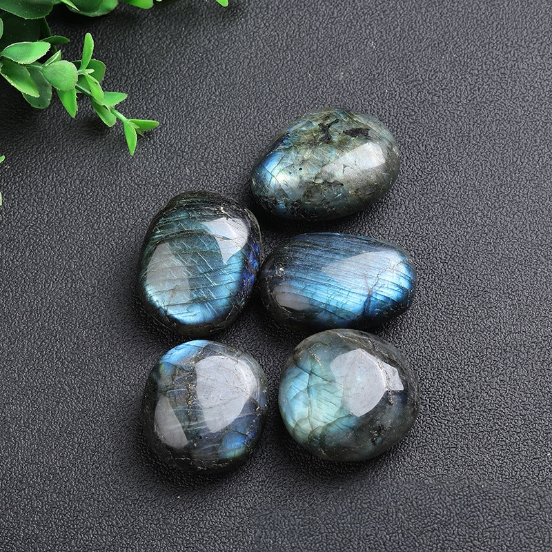 Close-up of labradorite natural surface texture