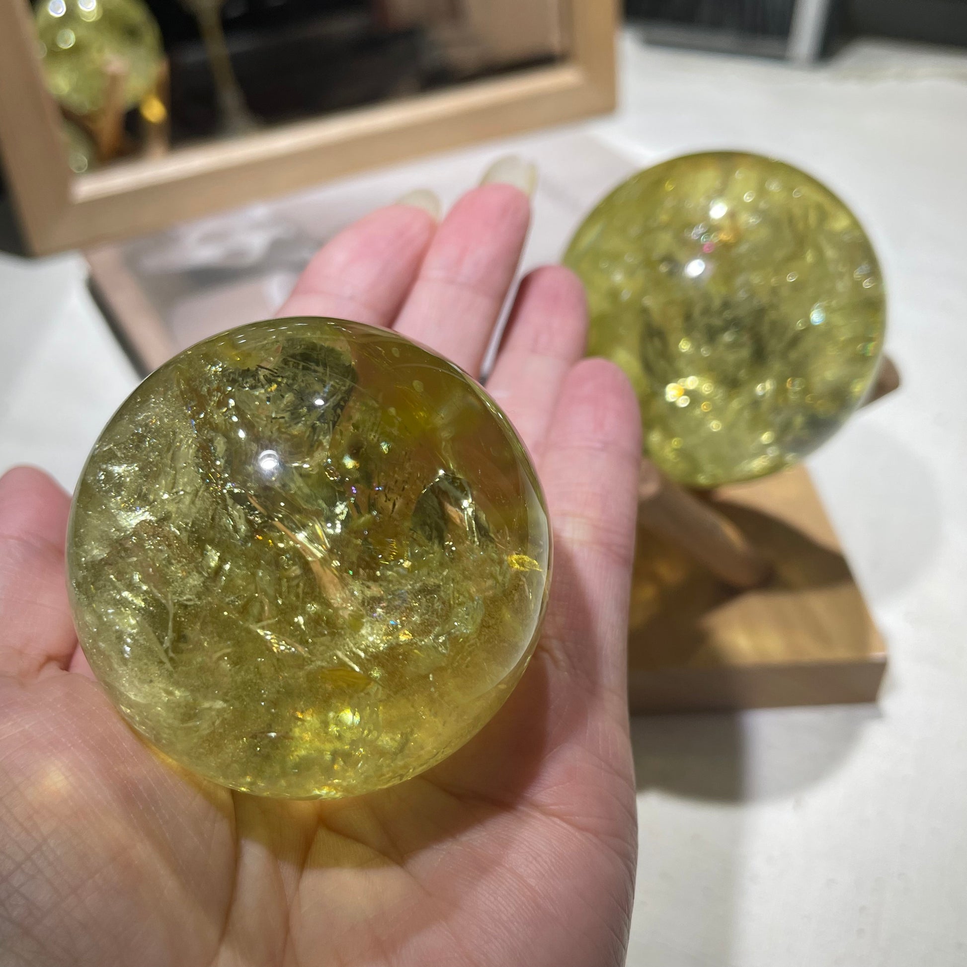 Meditation crystal sphere for energy work