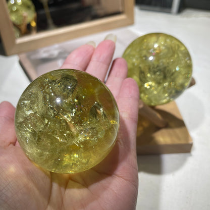 Meditation crystal sphere for energy work