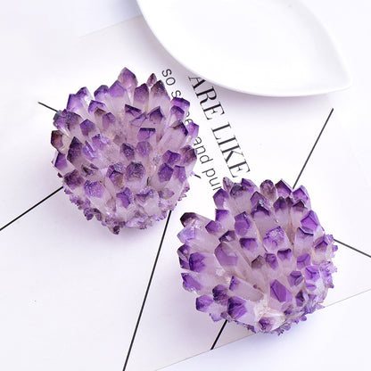 Natural amethyst crystal cluster for spiritual growth and intuition