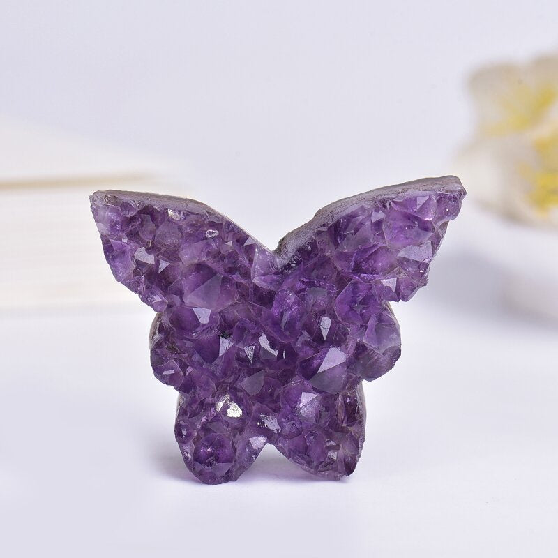 Natural geode cavity and crystal clusters