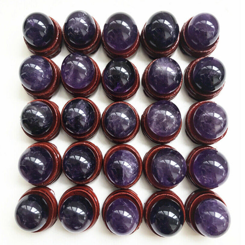 Natural inclusions and rainbow features in amethyst