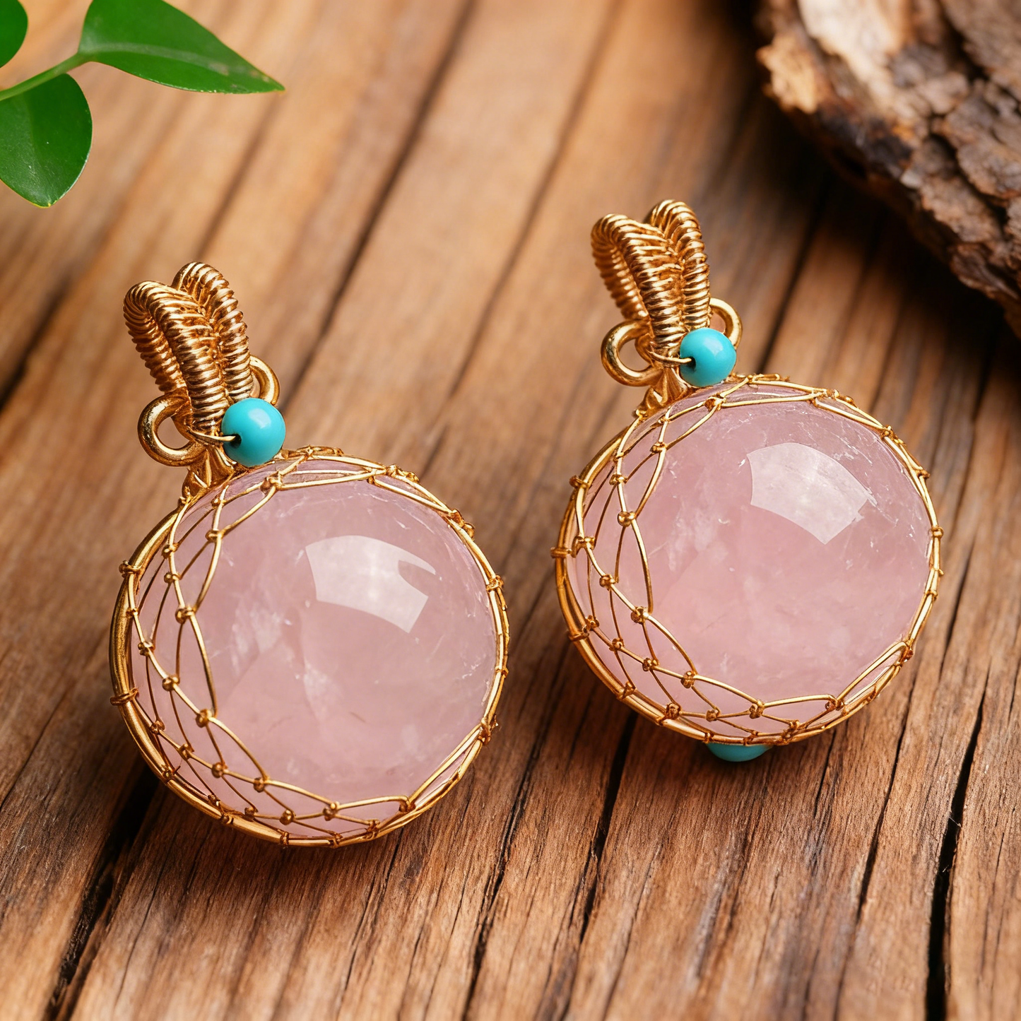 Natural markings and inclusions in rose quartz