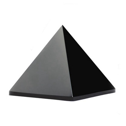Natural obsidian pyramid for protection and energy cleansing