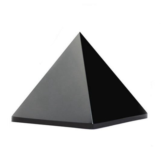Natural obsidian pyramid for protection and energy cleansing