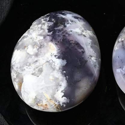 Natural raw Moss Opal crystal detail showing unique formation