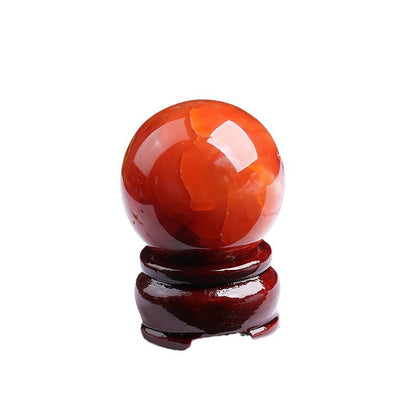 Natural red agate color intensity variations display