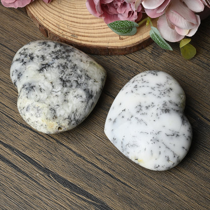 Natural stone worry heart for anxiety relief