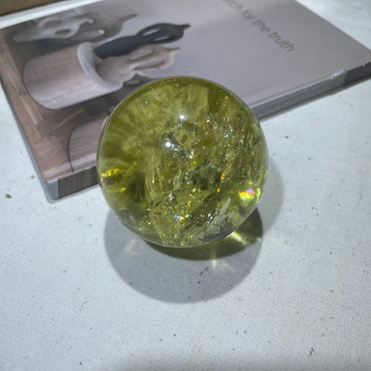 Office desk citrine sphere for success