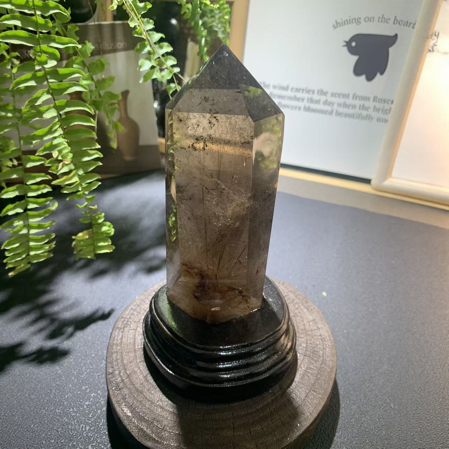  Office EMF protection with smoky quartz wand