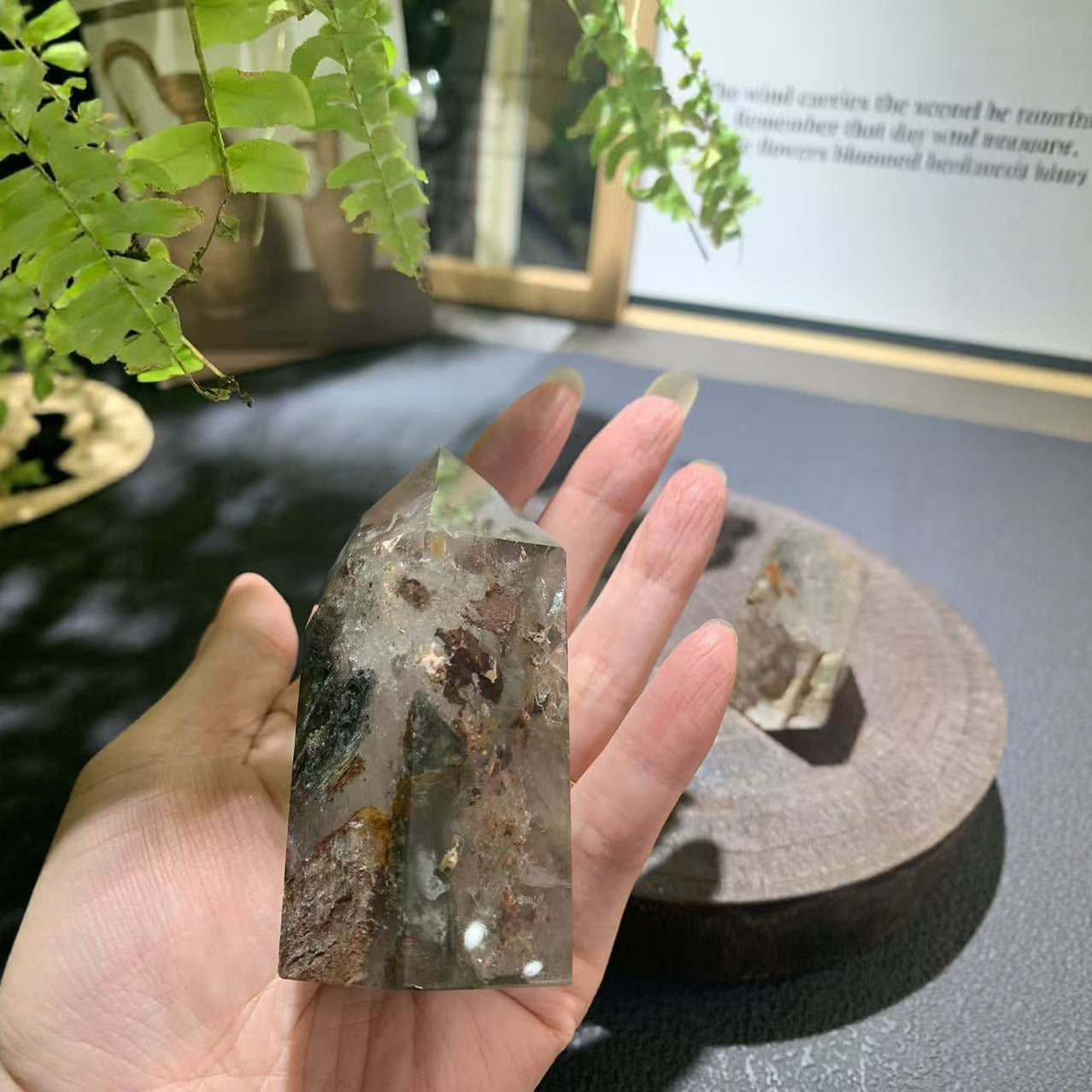 Green phantom inclusions for heart chakra healing and emotional balance