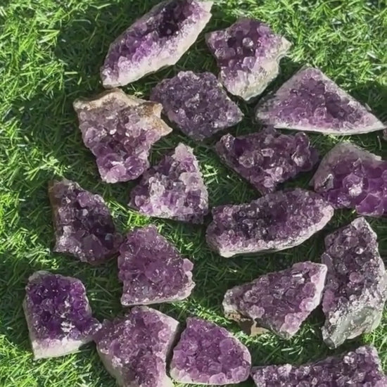 Watch how this natural amethyst cluster geode transforms your space with purifying energy and spiritual vibration. Perfect for meditation, healing work, and creating sacred spaces. Experience crystal power!
