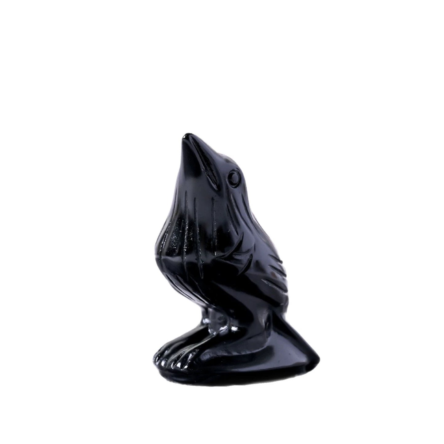 Raven carving as meditation aid and focus