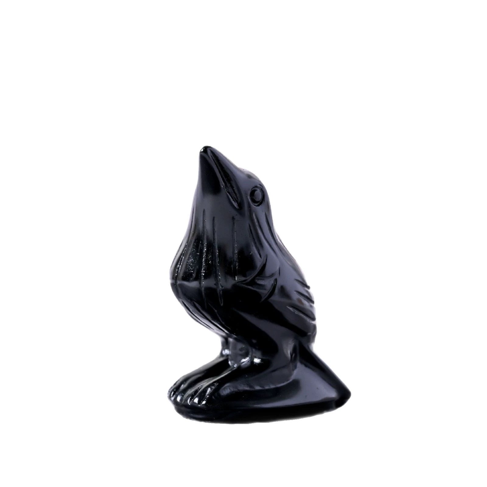 Raven carving as meditation aid and focus