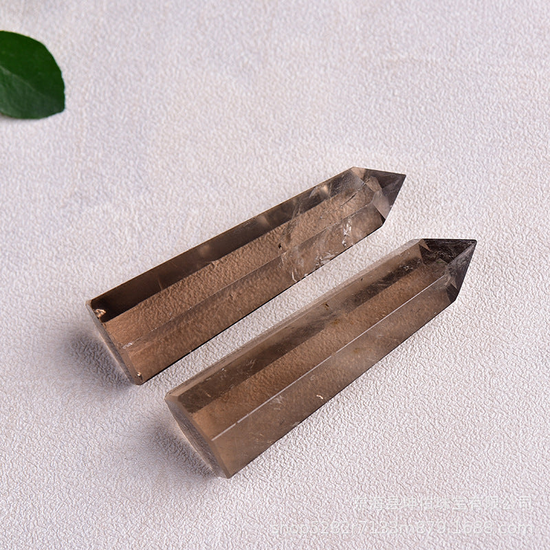 Smoky quartz point feng shui protection at entryway