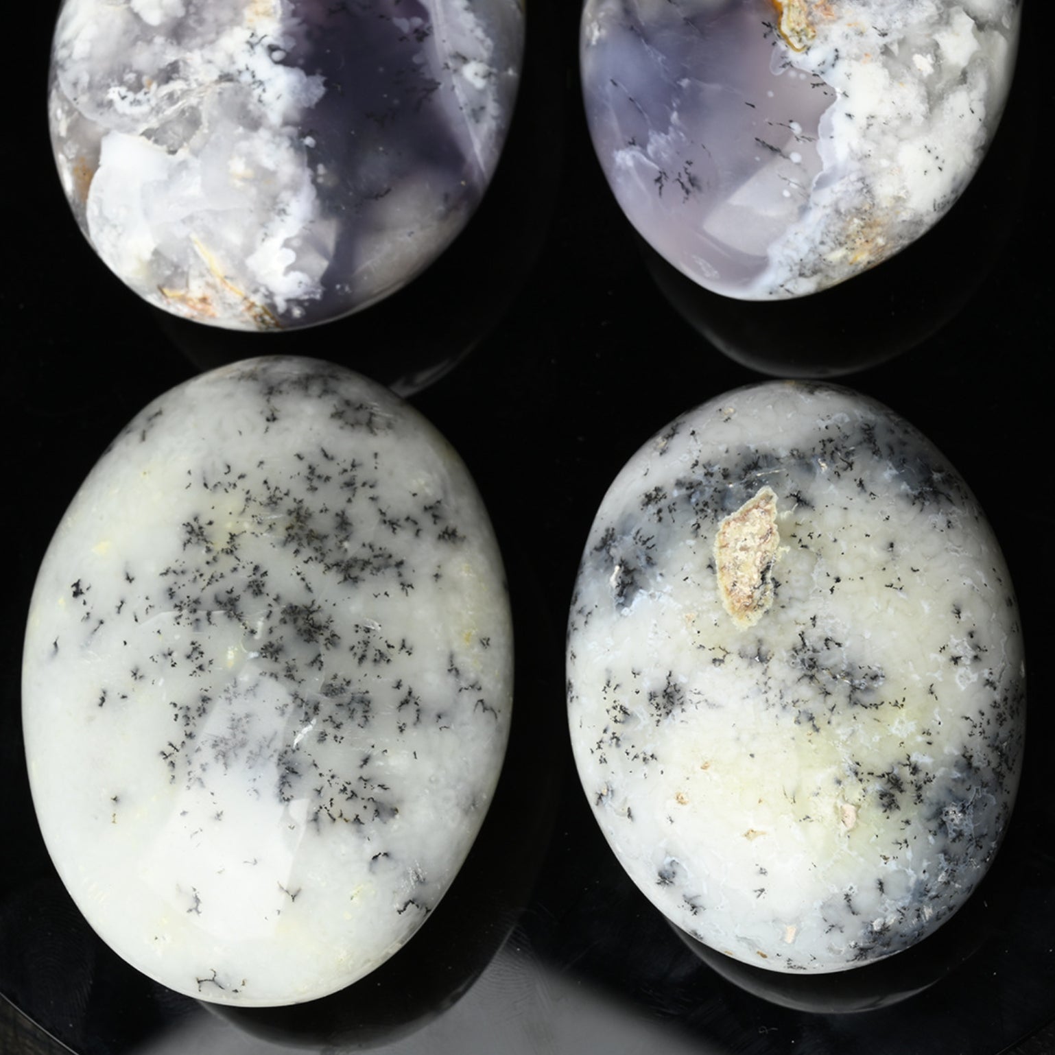 Professional spa massage with Moss Opal healing stones