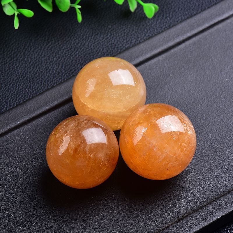 Spiritual healing setup with calcite sphere