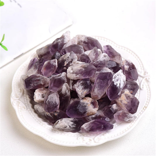 Variety of amethyst piece sizes and shapes