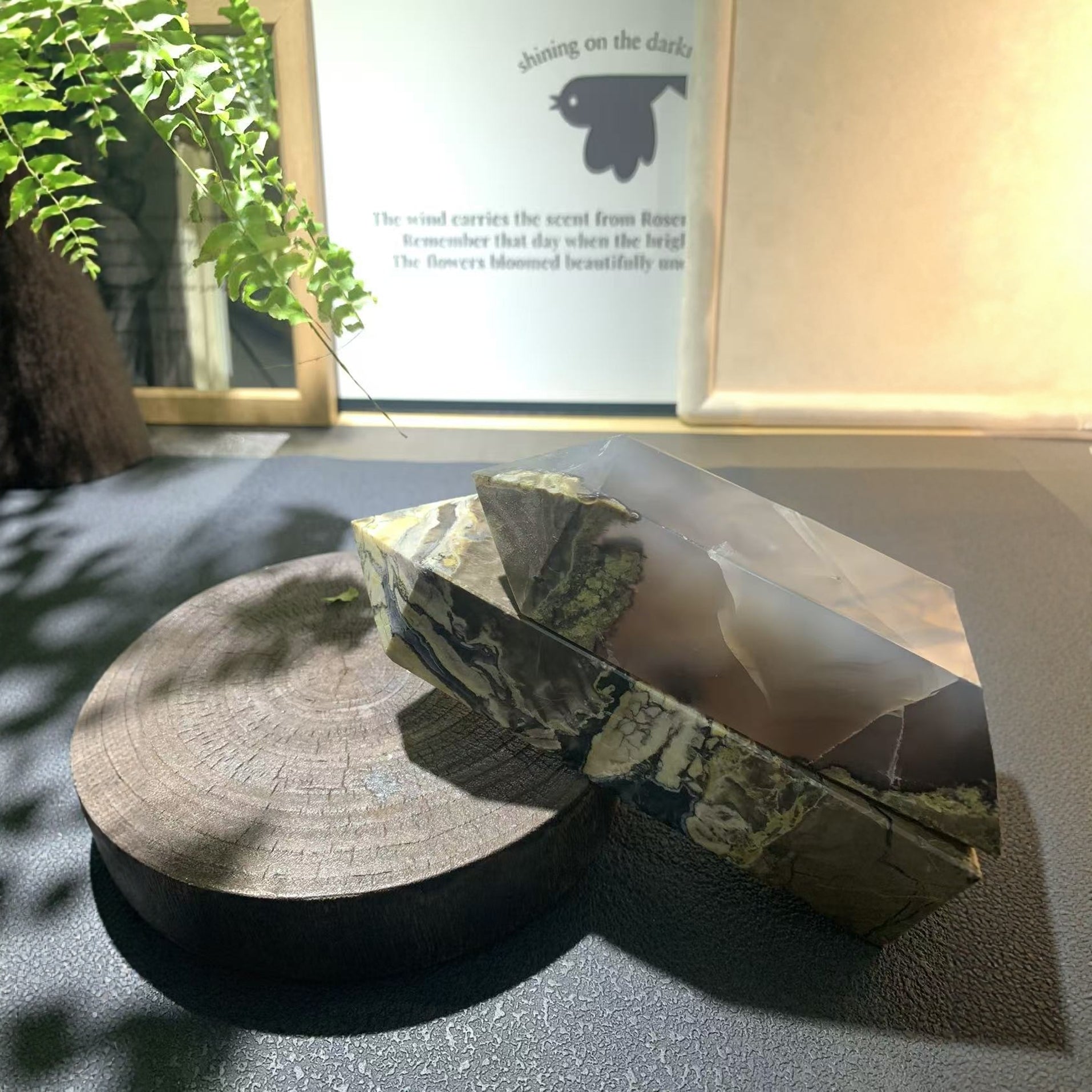 Volcanic banding patterns in natural agate formation